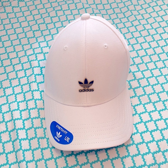 adidas Accessories - Adidas white stretch fit L/XL size hat